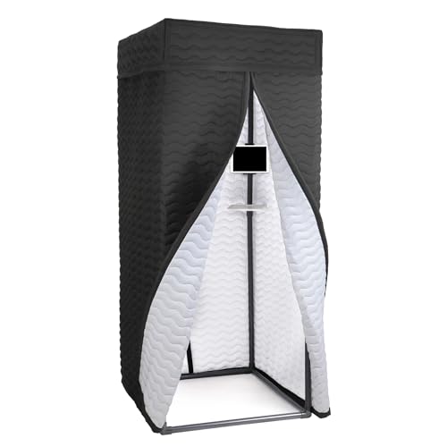 Voctent Portable Vocal Booth for Home Studio, Echo-Free Recording Booth with Premium Acoustic Blankets for Studio-Grade Sound