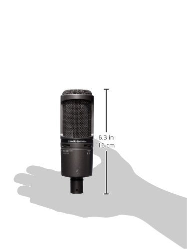 Audio-Technica AT2020USB+ Cardioid Condenser USB Microphone, With Built-In Headphone Jack & Volume Control, Perfect for Content Creators