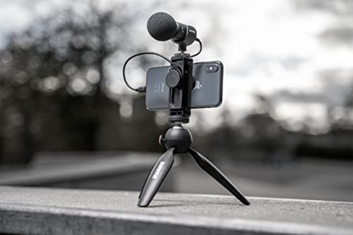 Shure MV88+ Video Kit - Digital Stereo Condenser Microphone for Apple and Android, with Manfrotto PIXI Tripod, Phone Clamp, Mount, iOS and USB-C Cables for Next-Level Compatibility and Connectivity