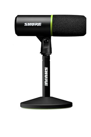 Shure MV6 Gaming Microphone, Dynamic USB PC Mic for Video Games & Streaming - Desktop Stand, Background Noise Cancellation, Tap-to-Mute & 3.5mm Output for Real-Time Headphone Monitoring