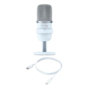 HyperX SoloCast – USB Condenser Gaming Microphone, for PC, PS5, PS4, and Mac, Tap-to-Mute Sensor, Cardioid Polar Pattern, Great for Streaming, Podcasts, Twitch, YouTube, Discord - White