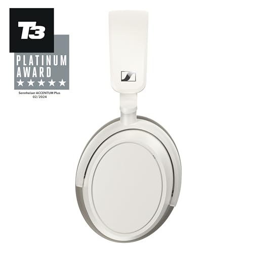 Sennheiser ACCENTUM Plus - Wireless Bluetooth Headphones, Quick-Charge Feature, 50-Hr Battery Playtime, Adaptive Hybrid ANC, White