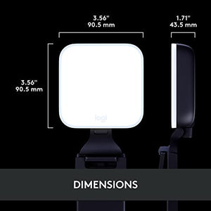 Logitech for Creators Litra Glow Premium LED Streaming Light with TrueSoft, adjustable mount, video lighting for recording streams, PC/Mac - Graphite