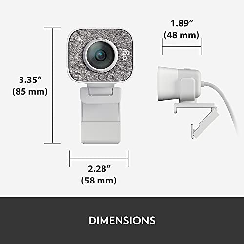 Logitech for Creators StreamCam Webcam for Streaming and Content Creation, Full HD 1080p 60 fps, Premium Glass Lens, Smart Auto-Focus, for PC/Mac - White