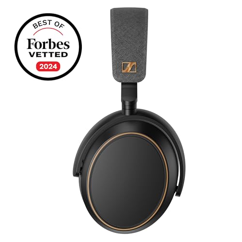 Sennheiser Consumer Audio Momentum 4 Wireless Headphones - Bluetooth Headset for Crystal-Clear Calls with Adaptive Noise Cancellation, 60h Battery Life, Lightweight Folding Design - Black/Copper