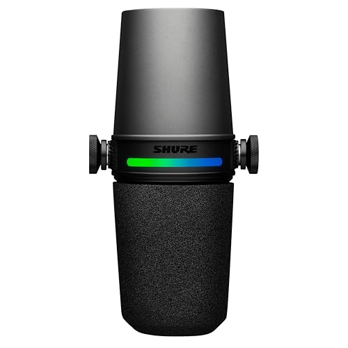 Shure MV7i Smart Microphone with Built-in Audio Interface - Podcast & Musician Mic with 2 Channels, XLR and 1/4", USB-C for Mac/PC/Phone, Advanced DSP Features, All-Metal Design, Auto Level Mode