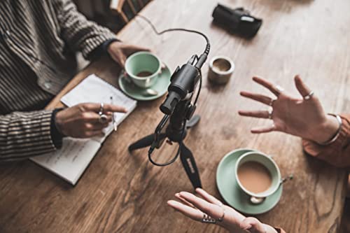 Shure MV88+ Video Kit - Digital Stereo Condenser Microphone for Apple and Android, with Manfrotto PIXI Tripod, Phone Clamp, Mount, iOS and USB-C Cables for Next-Level Compatibility and Connectivity