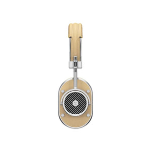 MASTER & DYNAMIC MH40 Over-Ear Wireless Headphones Gen II, Silver Metal/Tan Leather