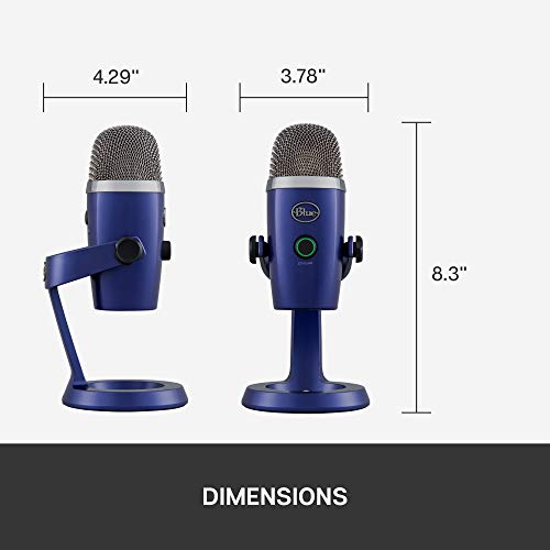Logitech for Creators Blue Yeti Nano USB Microphone for Gaming, Streaming, Podcasting, Twitch, YouTube, Discord, Recording for PC and Mac, Plug & Play -Vivid Blue