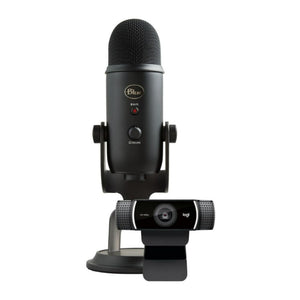 Logitech Blue Microphones Yeti USB Microphone (Blackout) Plus C922 Pro Stream Pro Streamer Pack