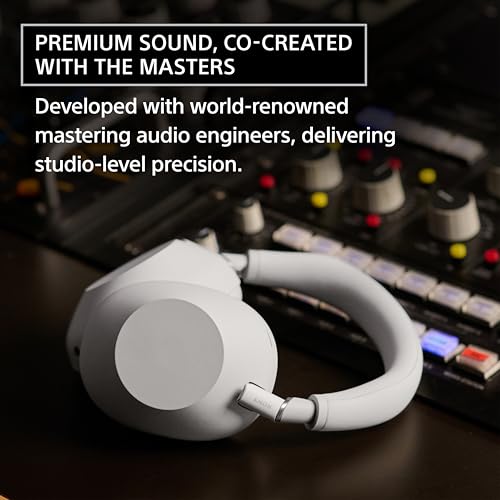 Sony WH-1000XM6 The Best Wireless Noise Canceling Headphones, HD NC Processor QN3, 12 Microphones, Adaptive NC Optimizer, Mastered by Engineers, Studio-Quality, 30-Hour Battery, Black