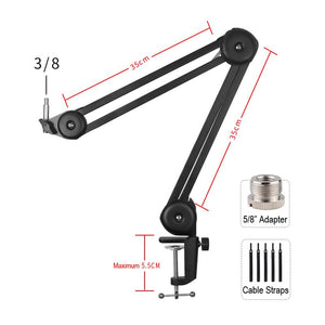 Sennheiser Profile USB Condenser Microphone with Desktop Stand Bundled with Microphone Boom Arm + Wind Screen Pop Filter + Microfiber Cleaning Cloth (4 Items)