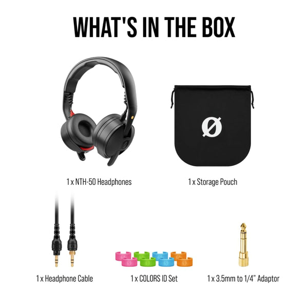 RØDE NTH-50 Professional On-Ear Wired DJ Headphones | Durable, Comfortable, Hi-Fi Audio | Musicians, Filmmakers, Creators (Black)