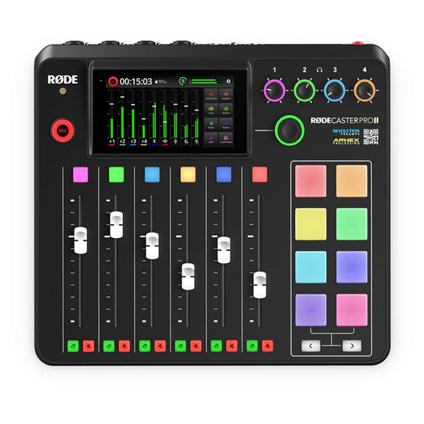 Rode Rodecaster Pro II Podcast Production Console Bundle with AKG K240 Studio Over-Ear Pro Headphones and 32GB Memory Card