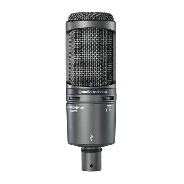 Audio-Technica AT2020USB+ Cardioid Condenser USB Microphone, With Built-In Headphone Jack & Volume Control, Perfect for Content Creators