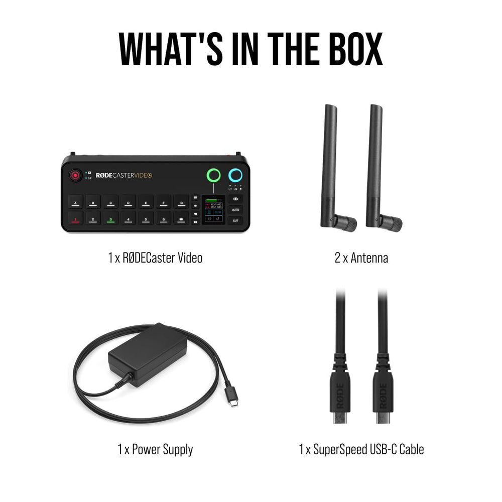 RØDE RØDECaster Video – Professional Video Switcher and Audio Interface – Multi-Camera, 6 x Video Inputs (HDMI and USB), 1080p60, Multi-Source Scenes