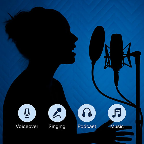 VOCTENT Portable Vocal Booth with 360° Reverb Isolation, Echo-Free Recording Booth for Voice-Over, Podcast & Music - Home Studio with Thick Sound Dampening Blankets