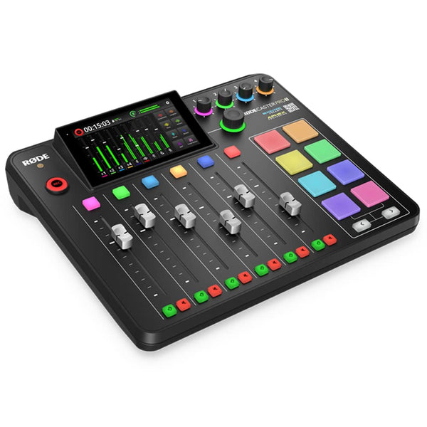 Rode Rodecaster Pro II Podcast Production Console Bundle with AKG K240 Studio Over-Ear Pro Headphones and 32GB Memory Card