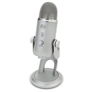 Logitech Creators Blue Yeti USB Microphone for Gaming, Streaming, Podcast, YouTube, Discord, PC, Studio Sound, Plug & Play-Silver