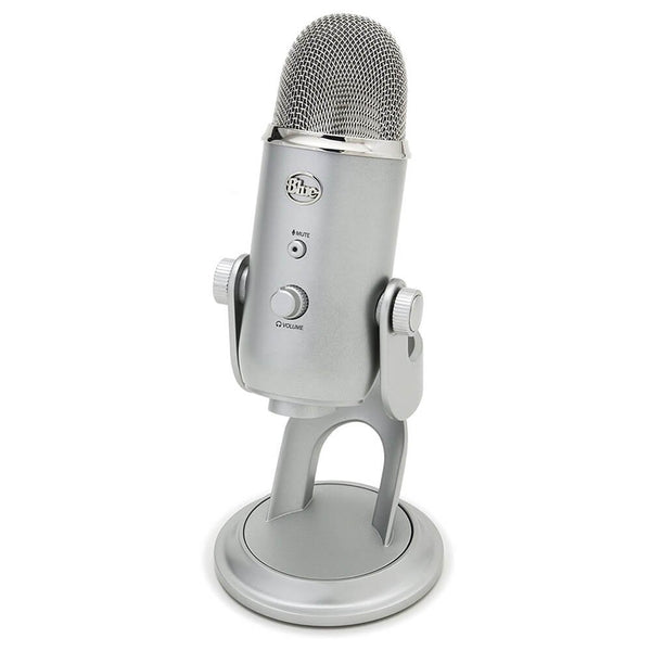 Logitech Creators Blue Yeti USB Microphone for Gaming, Streaming, Podcast, YouTube, Discord, PC, Studio Sound, Plug & Play-Silver