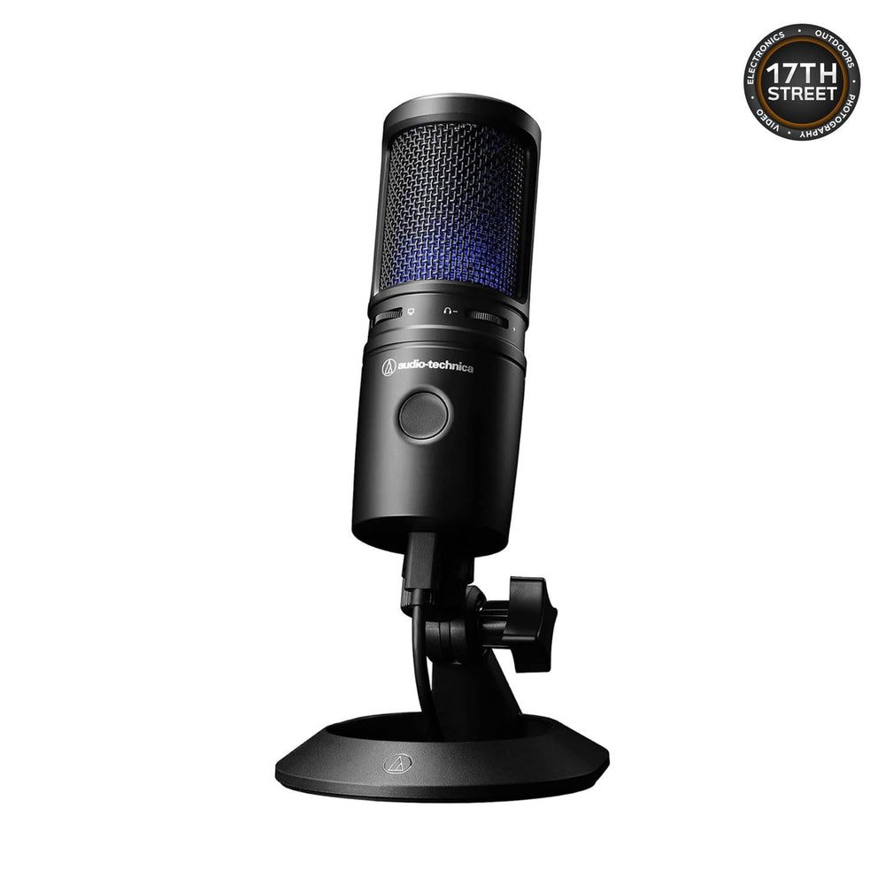 Audio-Technica AT2020USB-X Cardioid Condenser USB Microphone (Black) | for Streaming, Podcasting, Gaming & Video Recording with Waith Mic Boom Arm and Waith Cleaning Cloth Essential Bundle Set