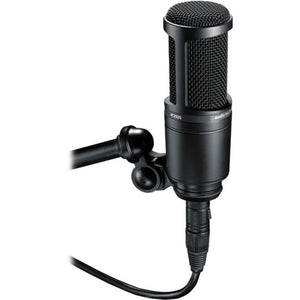 Audio-Technica AT2020 Cardioid Condenser Microphone Bundle with Studio Headphones + XLR Cable + Pop Filter + Arturia MiniFuse 1 Audio Interface + Mic Arm + Cleaning Cloth (7 Items)