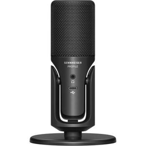Sennheiser Profile USB Condenser Microphone with Desktop Stand Bundled with Microphone Boom Arm + Wind Screen Pop Filter + Microfiber Cleaning Cloth (4 Items)