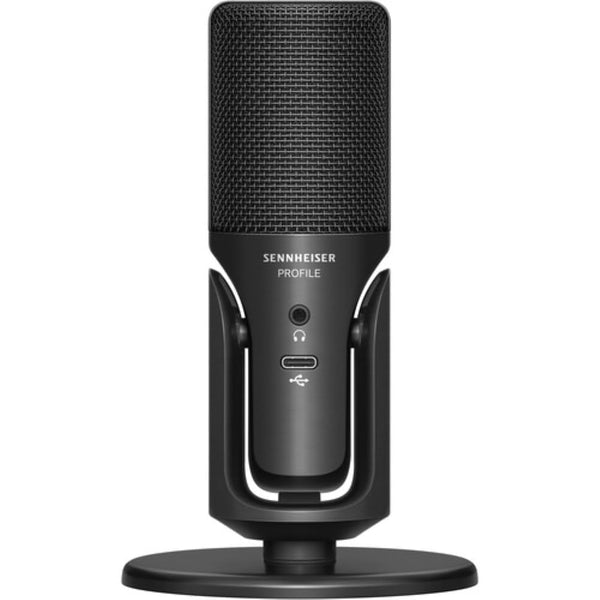 Sennheiser Profile USB Condenser Microphone with Desktop Stand Bundled with Microphone Boom Arm + Wind Screen Pop Filter + Microfiber Cleaning Cloth (4 Items)