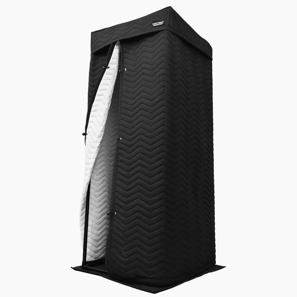 VOCTENT Portable Vocal Booth with 360° Reverb Isolation, Echo-Free Recording Booth for Voice-Over, Podcast & Music - Home Studio with Thick Sound Dampening Blankets