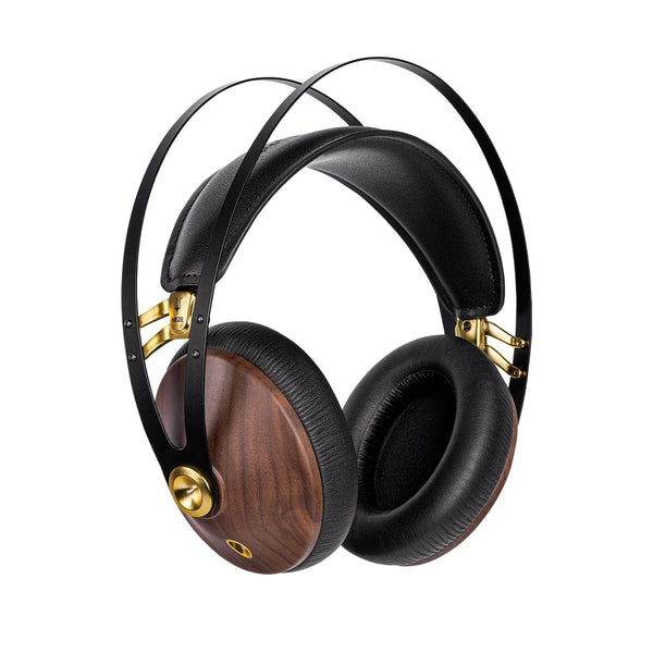MEZE AUDIO | 99 Classics Walnut Gold | Wooden Closed-Back Headphones for Audiophiles | Gaming | Podcasts | Home Office | Wired Over-Ear Headphones with Mic and Self Adjustable Headband