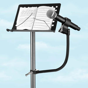 Mippko Gooseneck Microphone Stand,19.69" Flexible Adjustable Arm Super Crab Clamp Mic Clip 3/8"-16 to 5/8"-27 Adapter Mount,Compatible with Shure/Fifine / AT2020 / Pyle/Blue Snowball/Razer