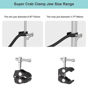 Mippko Gooseneck Microphone Stand,19.69" Flexible Adjustable Arm Super Crab Clamp Mic Clip 3/8"-16 to 5/8"-27 Adapter Mount,Compatible with Shure/Fifine / AT2020 / Pyle/Blue Snowball/Razer