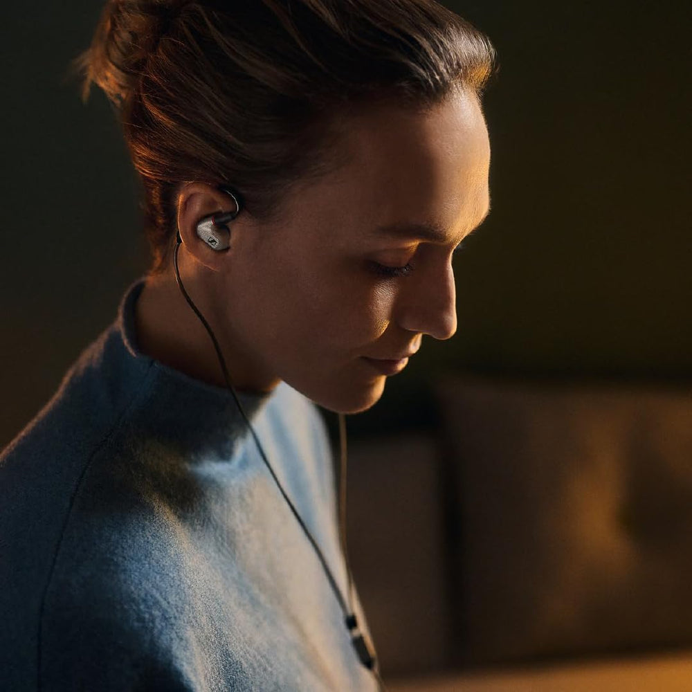 Sennheiser IE 600 In-Ear Audiophile Headphones - TrueResponse Transducers for Equisitely Neutral Sound, Includes balanced cable, Gray, Black
