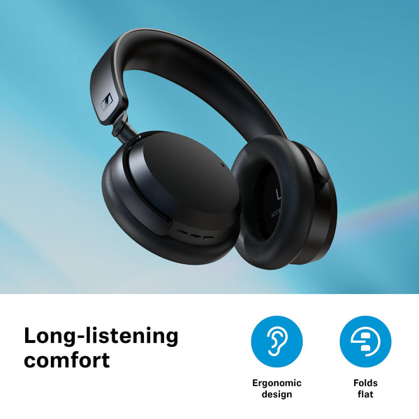 Sennheiser ACCENTUM Wireless Bluetooth Headphones - 50-Hour Battery Life, Audio, Hybrid Noise Cancelling (ANC), All-Day Comfort, Black
