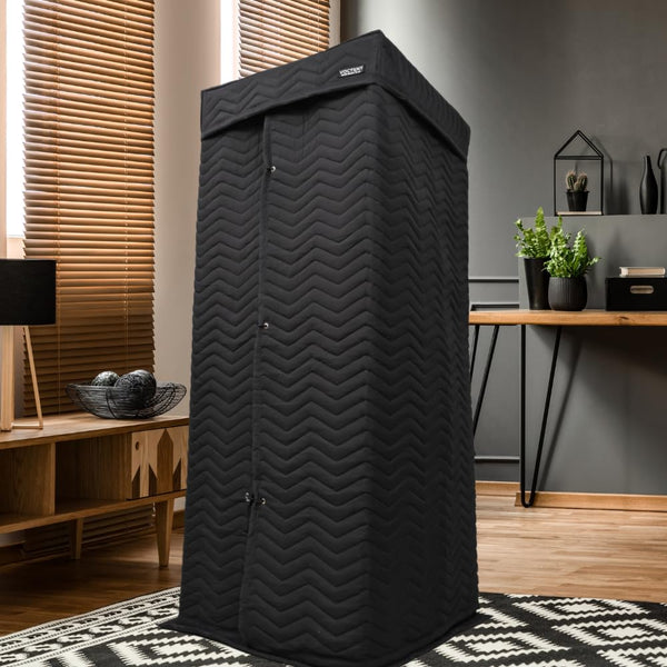 VOCTENT Portable Vocal Booth with 360° Reverb Isolation, Echo-Free Recording Booth for Voice-Over, Podcast & Music - Home Studio with Thick Sound Dampening Blankets