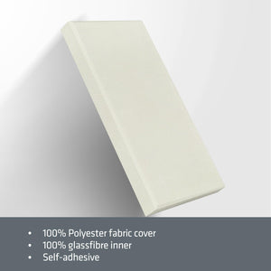 UMIACOUSTICS 4 PCS Acoustic Wall Panels, 2“ Thick 23.6" x 11.8" Fiberglass Recording Studio Acoustical Treatments Panels, Self-adhesive Sound Absorbing Panels for Studios, Office, Home Theater. Beige