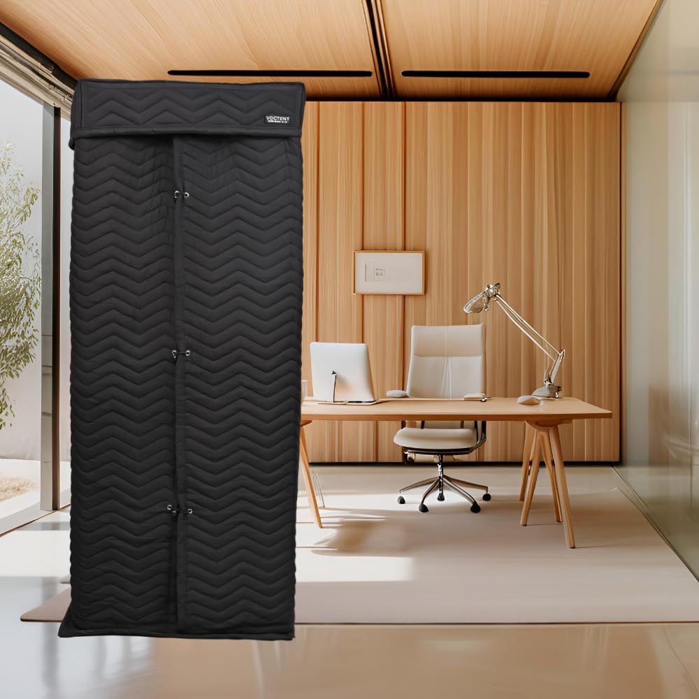 VOCTENT Portable Vocal Booth with 360° Reverb Isolation, Echo-Free Recording Booth for Voice-Over, Podcast & Music - Home Studio with Thick Sound Dampening Blankets
