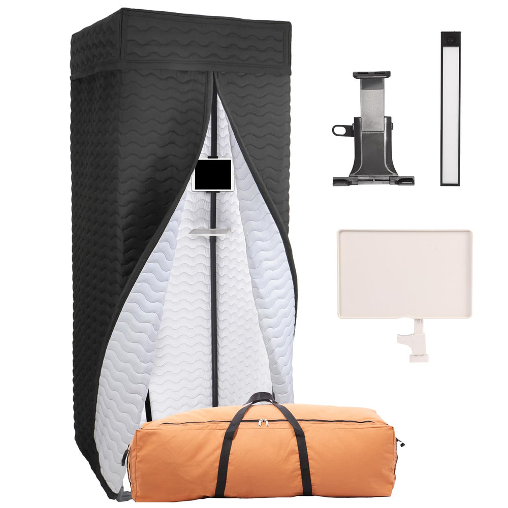 Voctent Portable Vocal Booth for Home Studio, Echo-Free Recording Booth with Premium Acoustic Blankets for Studio-Grade Sound
