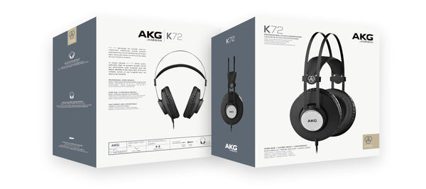 AKG Pro Audio AKG K72 Closed-Back Studio Headphones, Black, (3169H00020)