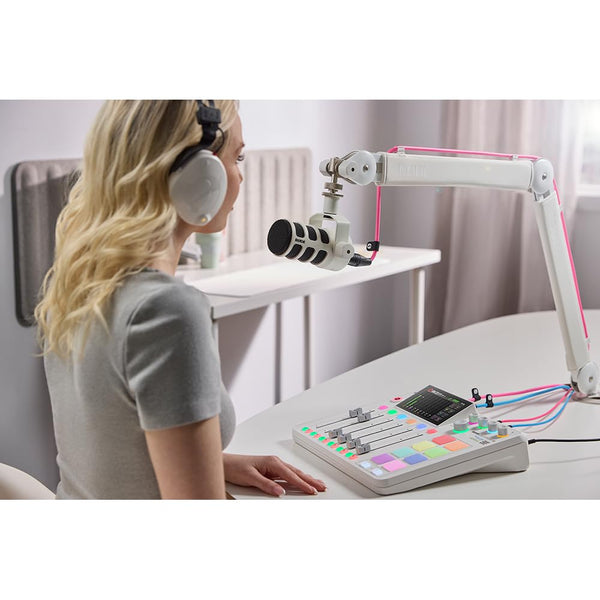 RØDE RØDECaster Pro II All-in-One Production Solution for Podcasting, Streaming, Music Production and Content Creation (White)