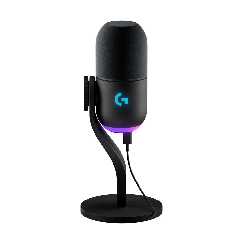Logitech G Yeti GX Dynamic RGB Gaming Microphone, Podcast with LIGHTSYNC, Blue VO!CE, G HUB Control, Supercardioid, USB Plug and Play on PC/Mac - Black (Renewed)