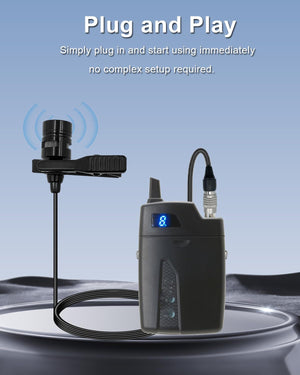 SPTSSWET Lavalier Microphone for Audio-Technica Wireless Bodypack Transmitter System Unidirectional Condenser Super Cardioid Mic with Hirose 4 Pin Plug