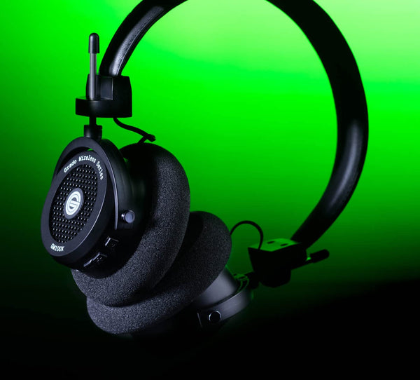 GRADO GW100x Wireless Open-Back Headphones – Bluetooth 5.2, 40-Hour Battery, 44mm Drivers – Audiophile Over-Ear Headphones with Mic – Lightweight, Retro Design – for Home, Studio & Travel