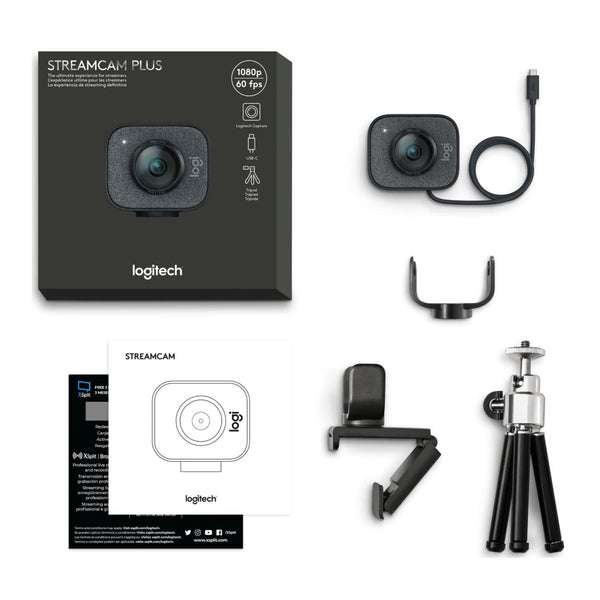 Logitech for Creators StreamCam Premium Webcam for Streaming and Content Creation, Full HD 1080p 60 fps, Glass Lens, Smart Auto-Focus, for PC/Mac – Graphite