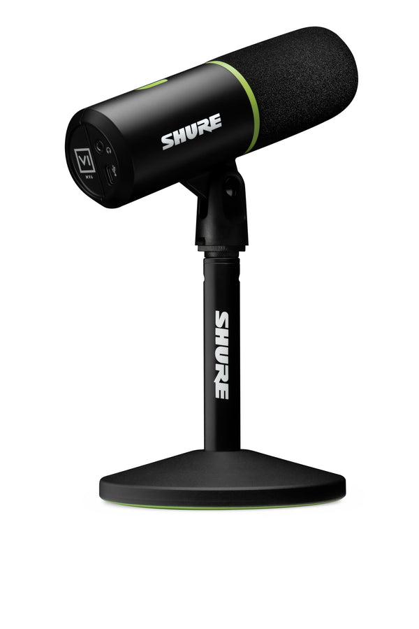 Shure MV6 Gaming Microphone, Dynamic USB PC Mic for Video Games & Streaming - Desktop Stand, Background Noise Cancellation, Tap-to-Mute & 3.5mm Output for Real-Time Headphone Monitoring