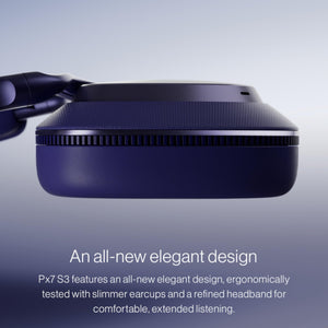 Bowers & Wilkins Px7 S3 Over-Ear Headphones, High-Resolution Sound, Comfortable Fit, Bluetooth, Active Noise Cancelling & Transparency Mode, 30-Hour Playtime, Quick Charge Support, Anthracite Black