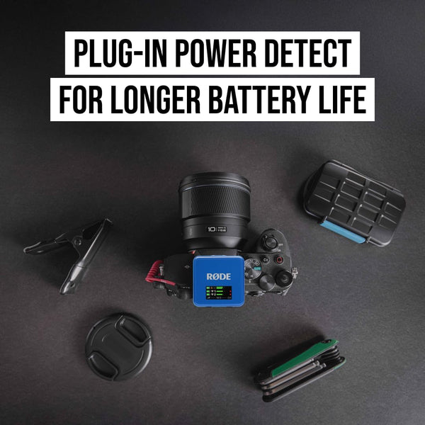 RØDE Wireless GO (Gen 3) – Compact Wireless Mic – Pristine Audio, 32-bit Float Recording, Automatic Level Control, for Phones, Cameras and Computers (Cobalt)