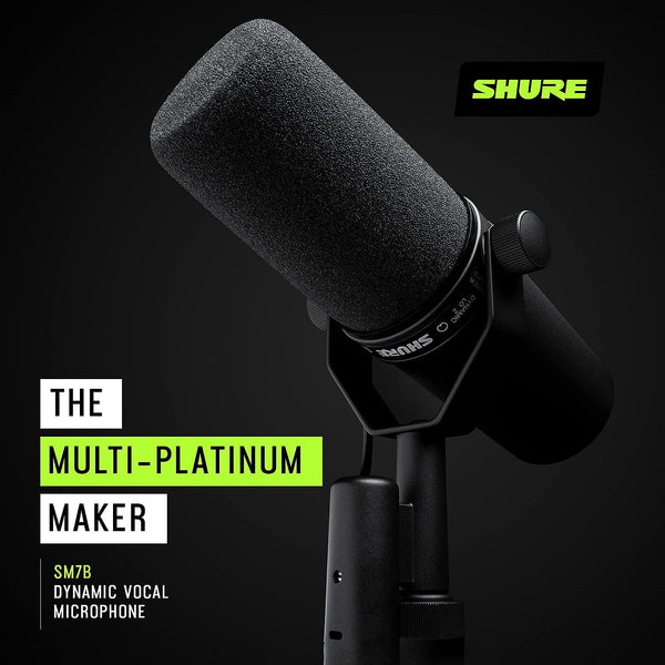 Shure SM7B + Shure MVX2U Bundle, Studio Vocal Recording Microphone with XLR to USB Connectivity
