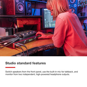Focusrite Scarlett 18i20 4th Gen USB Audio Interface, for Multitrack Recording, Music Production and Podcasting — High-Fidelity, Studio Quality Recording, and All the Software You Need to Record