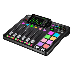 RODE RODECaster Pro II + 2x Headphones + 2x Podcast Microphone + 64GB Micro SD Memory Card + Mic Arm Stand + 10 Foot XLR + USB-C + 1/4 TRS + More (Bundle)